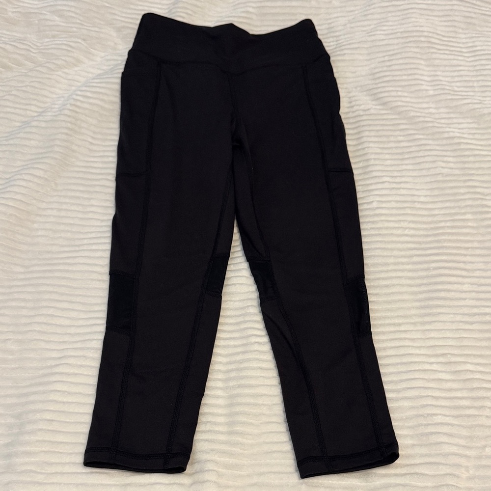 Lula Women’s black Capri workout leggings Rise by Lularoe w/ pockets and mesh